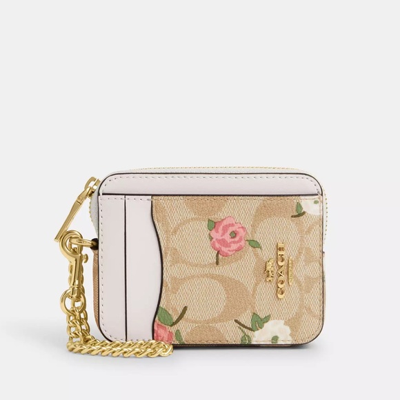 NWT COACH Zip Card Case In Signature Canvas With Floral Print.
CR971 - Picture 1 of 6